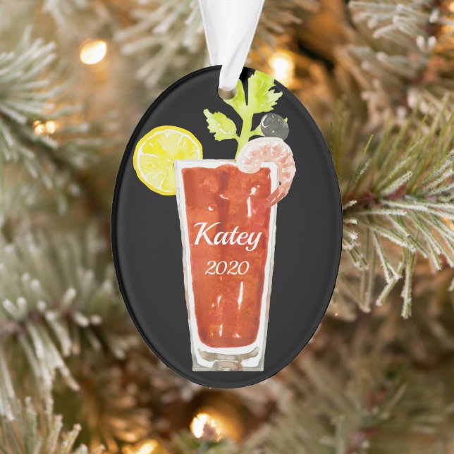Ornamento Bloody Mary Cocktail personalizado (Árvore)