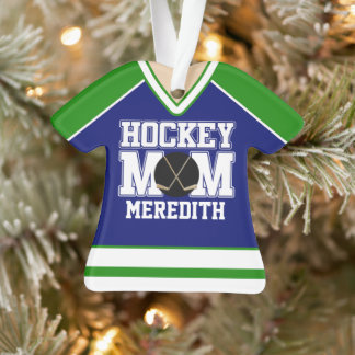 Ornamento Blue/Green Custom Hockey