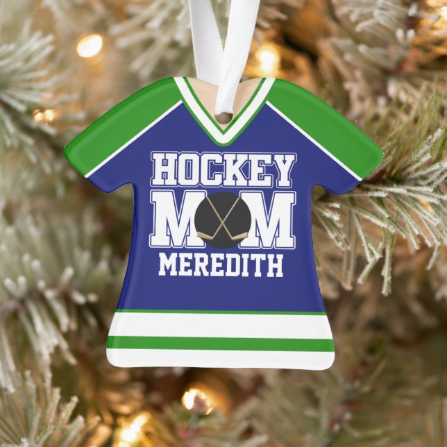 Ornamento Blue/Green Custom Hockey (Árvore)