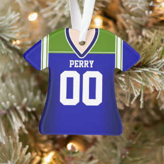 Ornamento Blue/Green/White Football Jersey