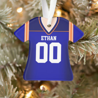 Ornamento Blue/Orange/White Football Jersey