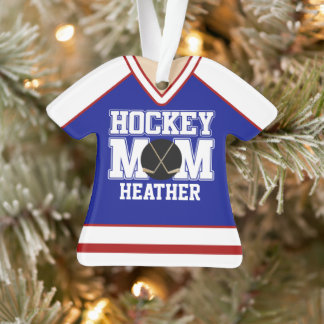 Ornamento Blue/Red Custom Hockey