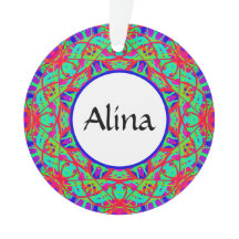 Blue Red Mandala Personalizável Boho Natal