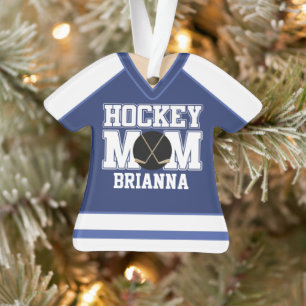 Ornamento Blue/White Custom Hockey