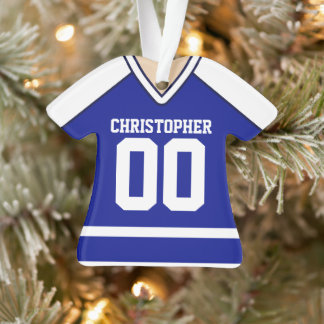 Ornamento Blue/White Custom Hockey Jersey