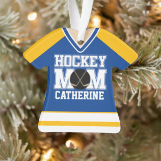 Ornamento Blue/Yellow Custom Hockey