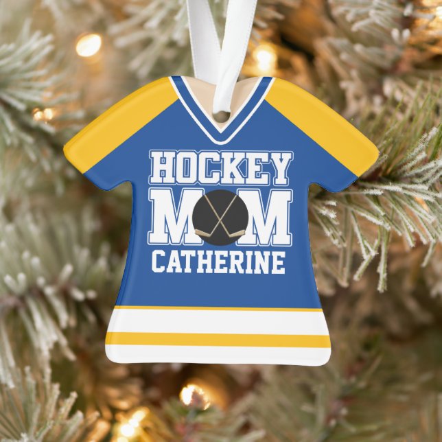 Ornamento Blue/Yellow Custom Hockey (Árvore)