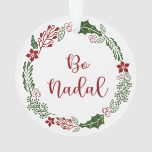 Ornamento Bo Nadal - Feliz Natal em Galego, Wreath