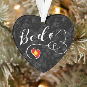 Ornamento Bodø Flag Heart, Noruega, Bodö