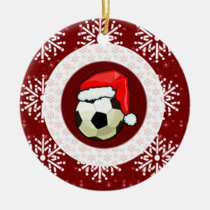 Ornamento - bola de futebol do papai noel