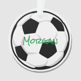 Ornamento Bola de futebol: Esportes, Green Black White Balls
