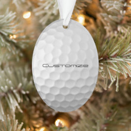 Ornamento Bola de Golfe com Texto Personalizado