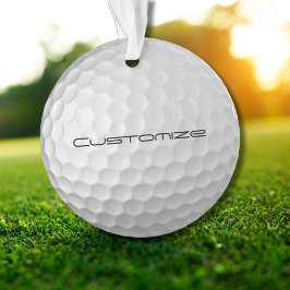 Ornamento Bola de Golfe com Texto Personalizado