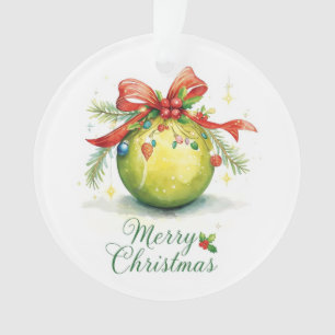 Ornamento Bola de Tênis Feliz Natal Feriado
