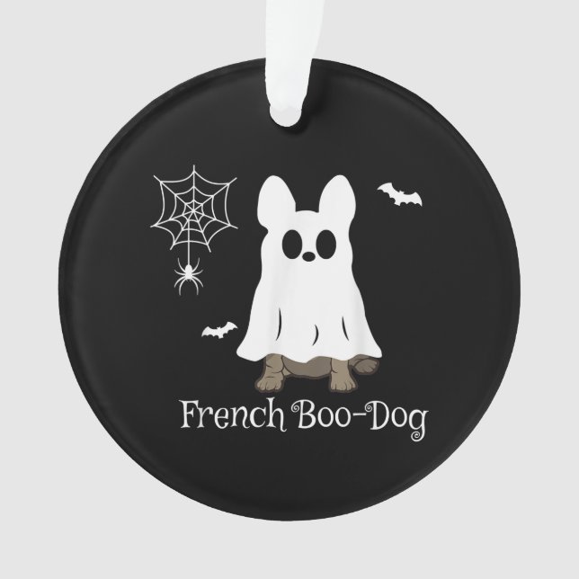 Ornamento Bolinho Francês Halloween Dog Dift Francês (Frente)