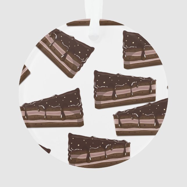 Ornamento Bolo de chocolate ao leite. (Verso)