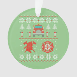 Ornamento Bombeiro Fumador Natal Feio Doce de Natal