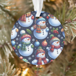 Ornamento Boneco de Neve Festivo Aconchegante