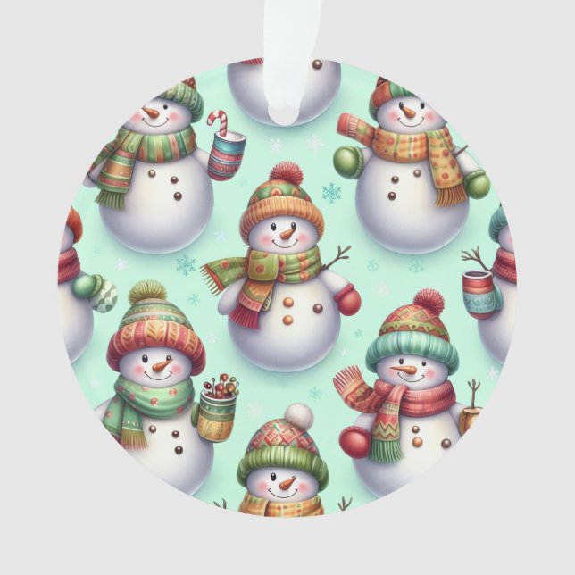 Ornamento Bonecos de Neve Bobos (Frente)
