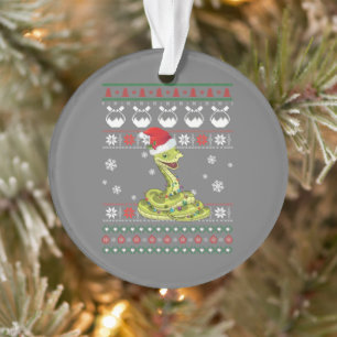 Ornamento Bonita Cobra Feia Doce Natal Luz Pajama