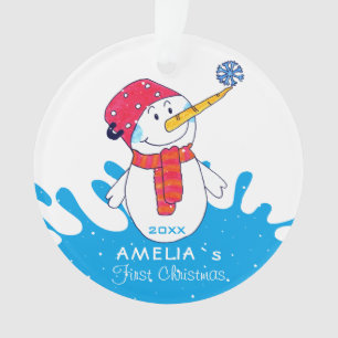 Ornamento Bonito Neve Bebê Primeiro Natal