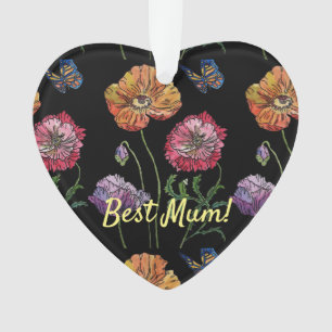 Ornamento Bonito papagaios na Mãe de pintura de aquarela ne