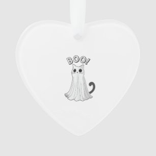 Ornamento Boo Kitty Gato Fantasma Fofo Halloween Gatinho Ass