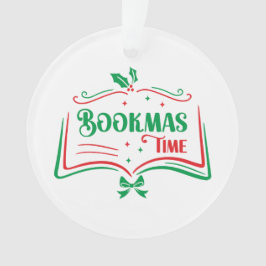 Ornamento Bookmas Time Reading Book Lover Holiday Print Appa