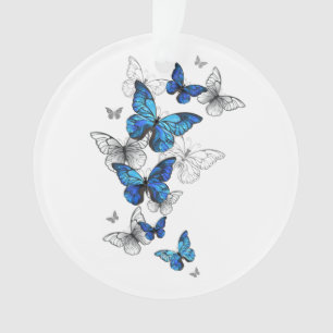 Ornamento Borboletas Azuis Morpho