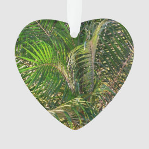 Ornamento Bordas Tropicais de Palm Lit Sunset