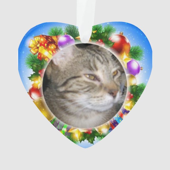 Ornamento boris dá-lhe seu coração para o Natal (Verso)