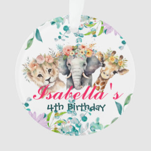 Ornamento Bótamo Floral Bótamo Selva Animais Aniversário Bem
