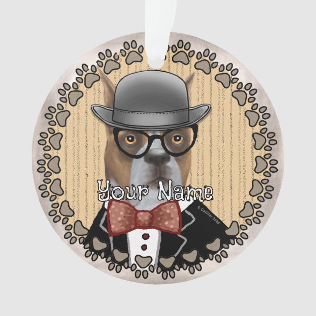 Ornamento Boxer Dog (Frente)