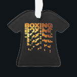 Ornamento Boxer Graphic Art<br><div class="desc">Grunge gradiente in a box, arte em palavras quebradas para atletas de caça à direita ou à esquerda que adoram boxe, treino de autodefesa, embrulhos, luvas e condicionamento para lutas de nocaute. > Arte moderna Legal para um campeão de boxe leve ou de peso elevado, treinador de ginástica, instrutor ou...</div>