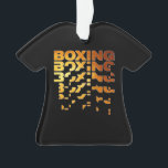 Ornamento Boxer Graphic Art<br><div class="desc">Grunge gradiente in a box, arte em palavras quebradas para atletas de caça à direita ou à esquerda que adoram boxe, treino de autodefesa, embrulhos, luvas e condicionamento para lutas de nocaute. > Arte moderna Legal para um campeão de boxe leve ou de peso elevado, treinador de ginástica, instrutor ou...</div>