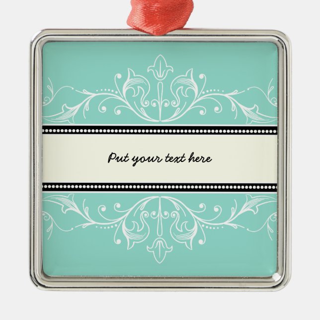 Ornamento branco azul-da-casca-pomar (Frente)