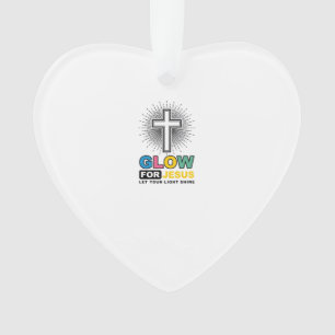 Ornamento Brilhe Para Jesus Cruz Cristã Camisa De Luz Design