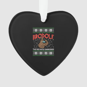Ornamento Brodolf Em Mask Muscle Workout Gym Ugly Xmas