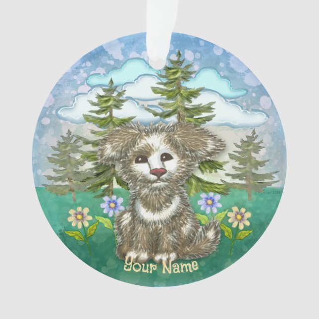 Ornamento Brownie Pup Dog  (Frente)