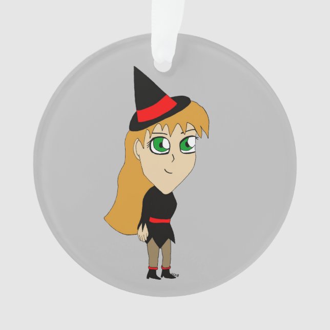 Ornamento bruxa chibi (Frente)