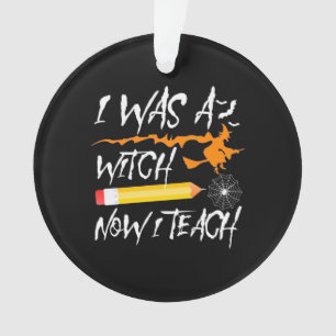 Ornamento Bruxa de Halloween Agora Eu Ensino
