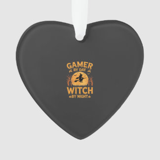 Ornamento Bruxa Gamer Design de Jogos para Halloween