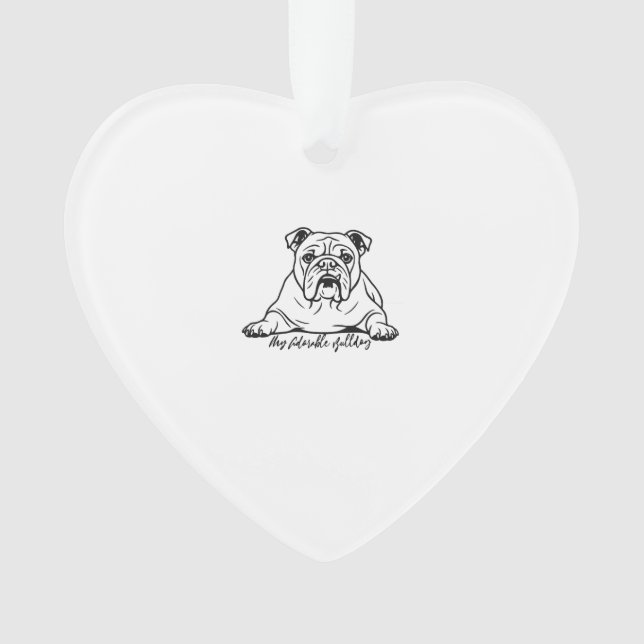 Ornamento Bulldog Adorável (Frente)