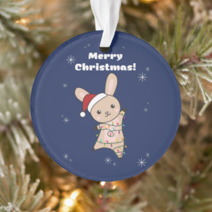 Ornamento Bunny Felry Natal Animais de inverno Coelhos Ornam