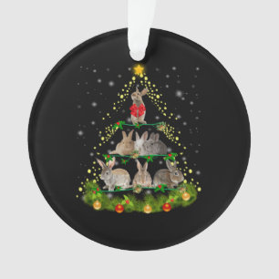 Ornamento Bunny Gift   Coelho Coelho - Árvore de Natal Clar