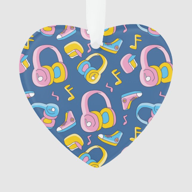 Ornamento Bunter Musikmix em rosa, blau, gelb (Frente)