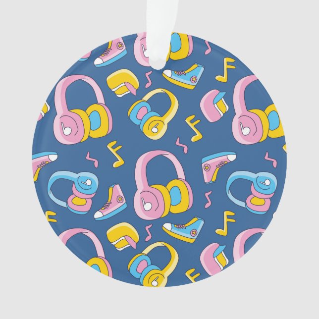 Ornamento Bunter Musikmix em rosa, blau, gelb (Frente)