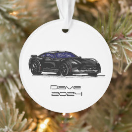 Ornamento C7 Corvette Sports Car Black Hand Drake