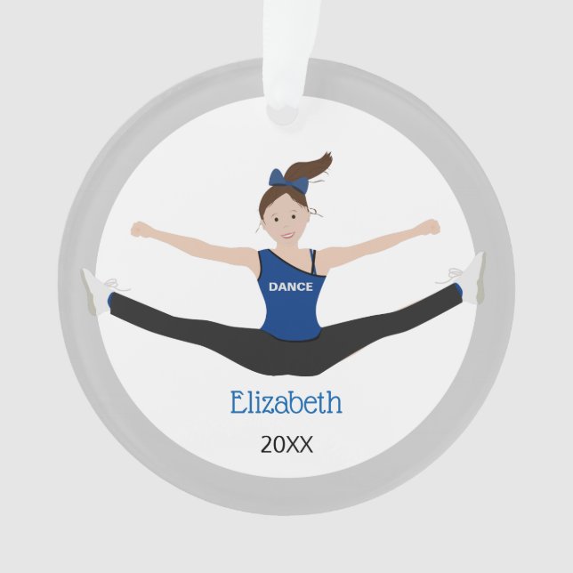 Ornamento Cabelo Marrom da Equipe de perfuração em azul e pr (Frente)