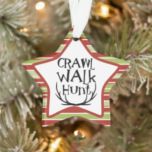Ornamento Caça Hobby Bebê engatinhar andar caçar Natal